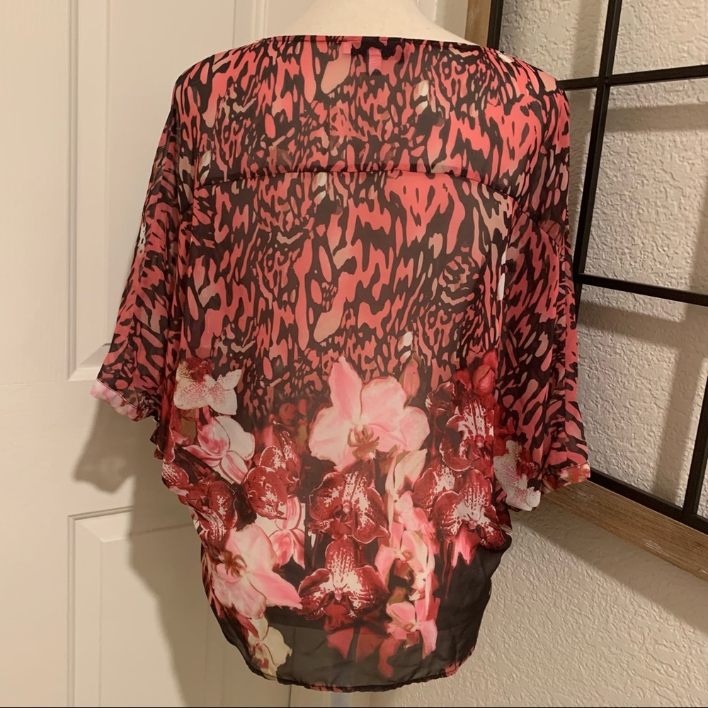 Jennifer Lopez lightweight floral blouse size xs - Picture 8 of 9